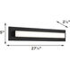 Vogue 1 Light 27 inch Black Bath/Vanity Light Wall Light