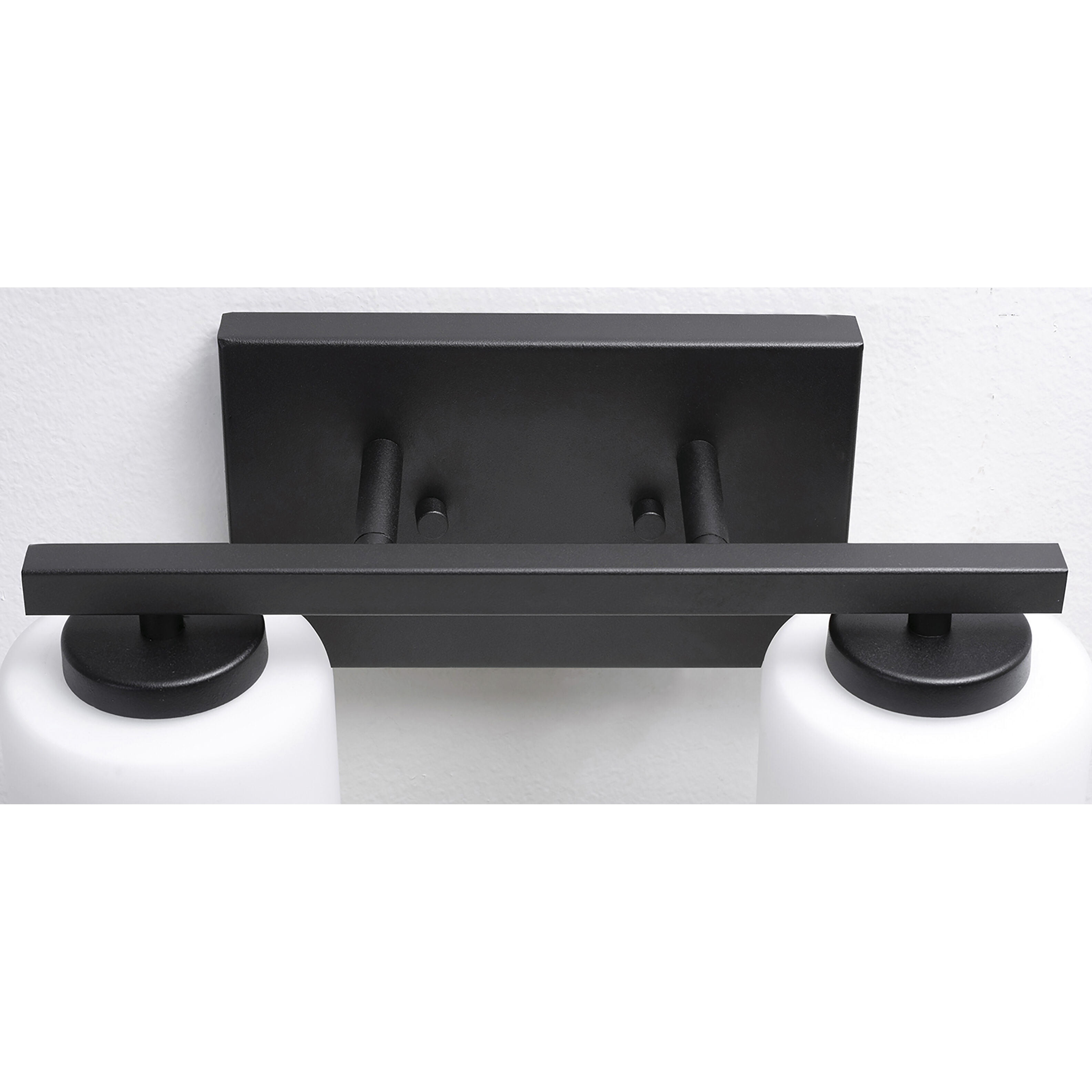 Leo Vanity Light Wall Light in Black, 13 in