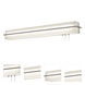 Apex LED Weathered Grey ADA Wall Light in Linen White