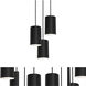 Tyke 3 Light 18 inch Black Pendant Ceiling Light