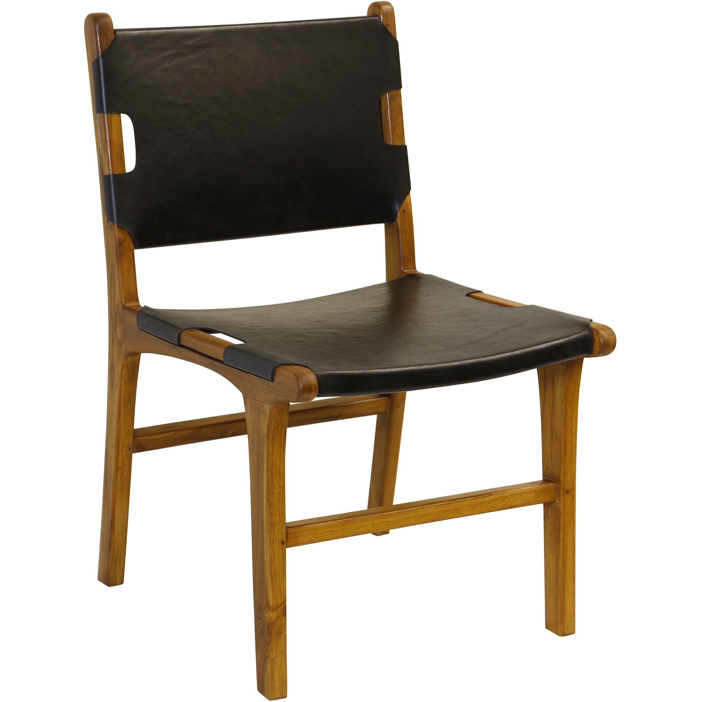Steele Black and Natural Dining Chair