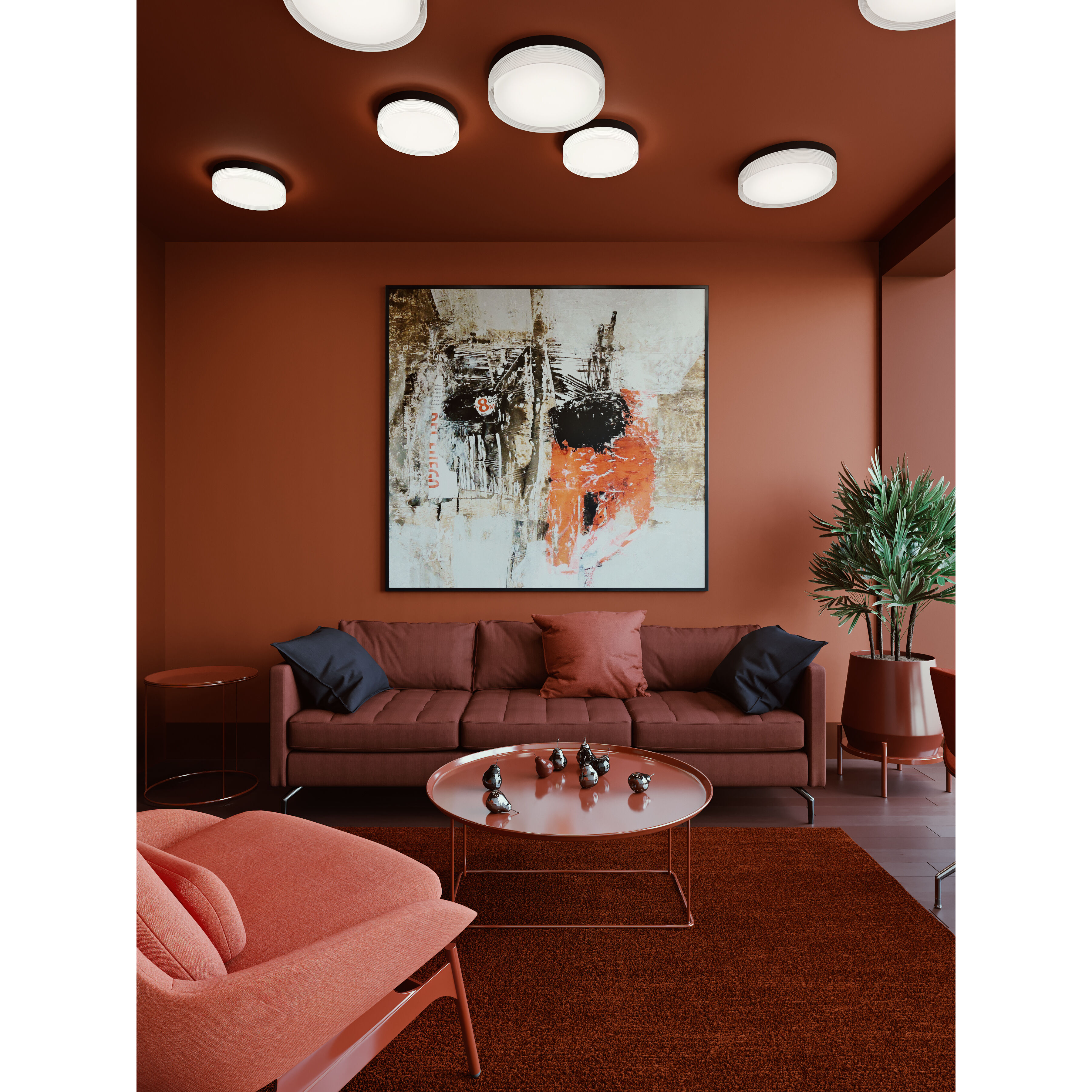 Tribeca LED Black Flush Mount Ceiling Light