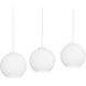 Cleo 3 Light 36 inch White Multi Pendant Ceiling Light