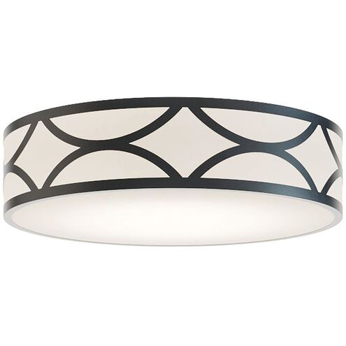 Lake LED 16 inch Black Flush Mount Ceiling Light in Incandescent