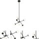 Pearl 6 Light 24 inch Black Pendant Ceiling Light