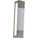 Post LED 4 inch Satin Nickel and White ADA Sconce Wall Light
