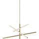 Knoll LED 36 inch Light Antique Brass Pendant Ceiling Light