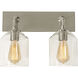 William 2 Light 15 inch Satin Nickel Bath Vanity Wall Light