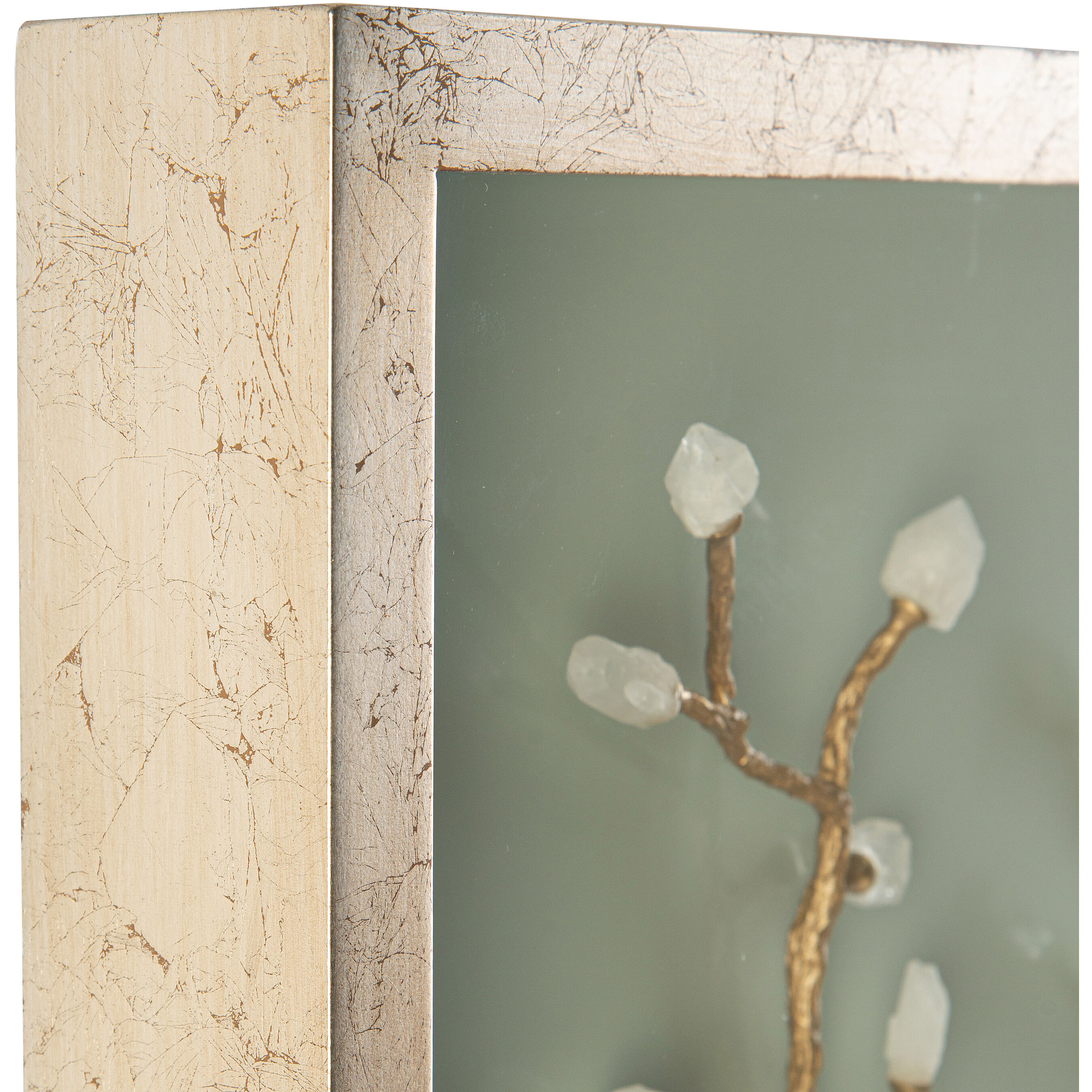 Crystal Arbor I Antiqued Silver Leaf Accent Wall Decor