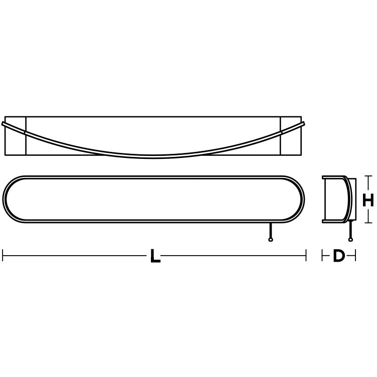Curve Wall Light in Satin Nickel