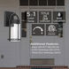 Langston LED 12.25 inch Black Outdoor Wall Sconce