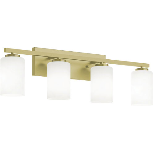 Leo 4 Light 31 inch Light Antique Brass Vanity Light Wall Light
