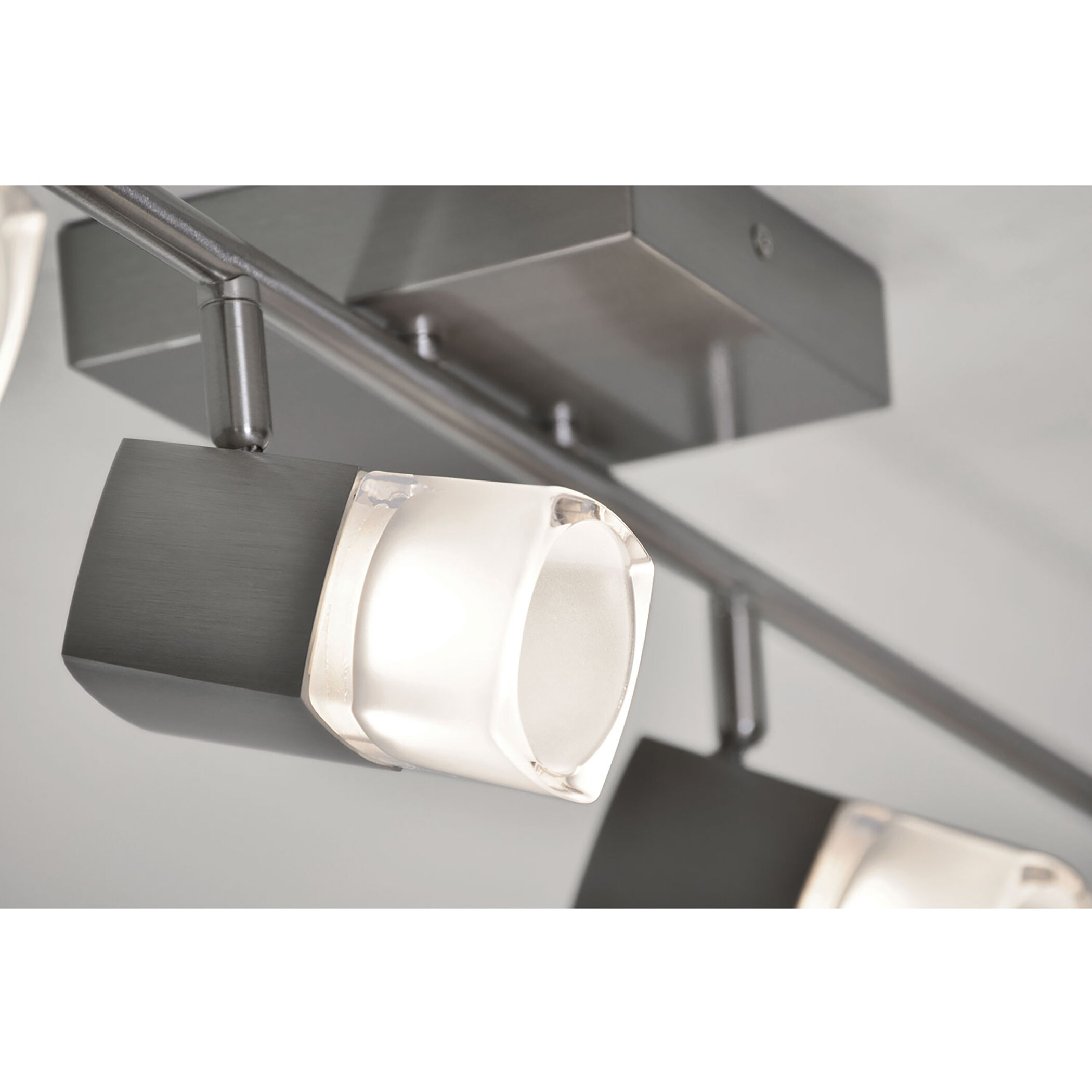 Metro 1 Light 120V Satin Nickel Fixed Rail Ceiling Light