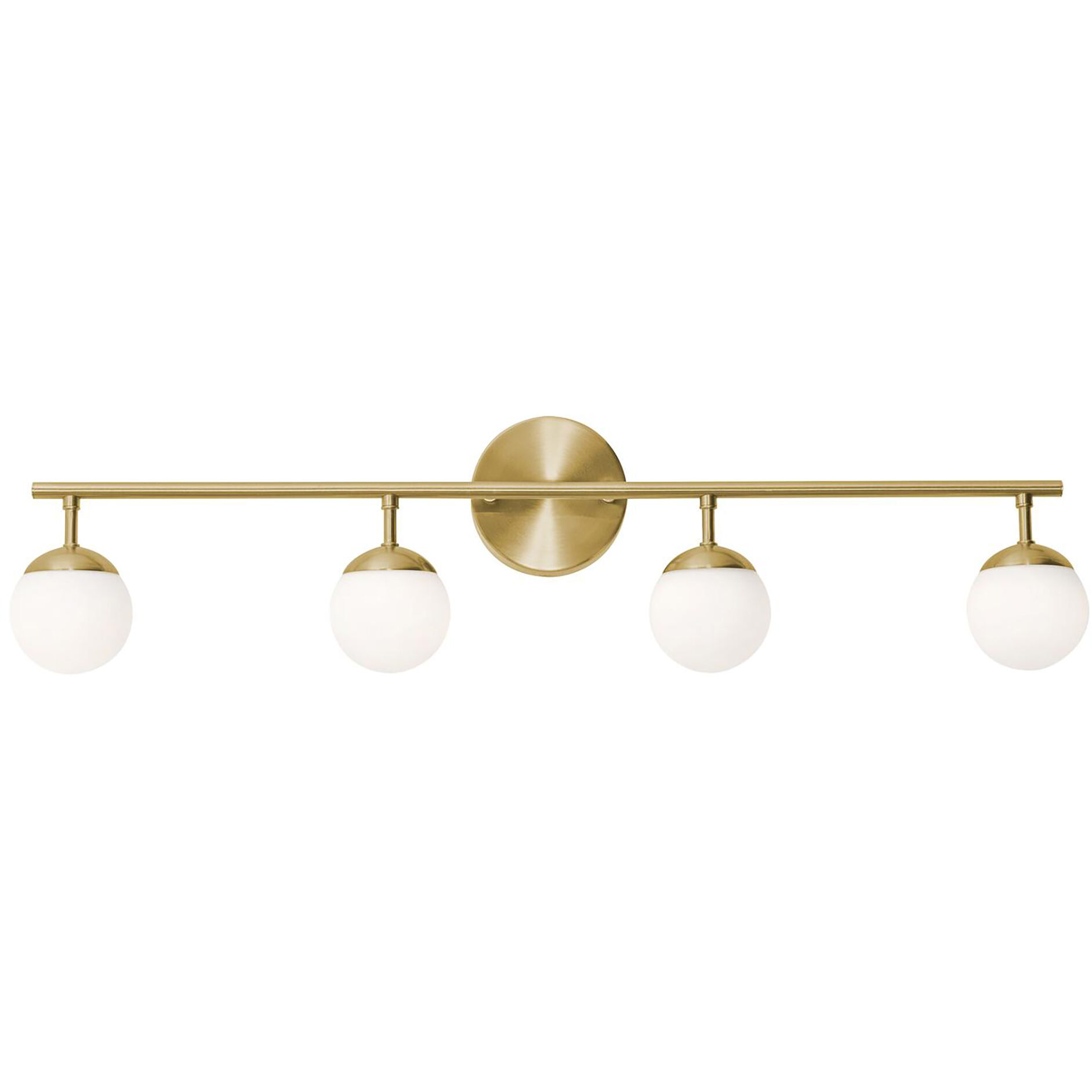 Pearl 4 Light 32 inch Satin Brass Vanity Light Wall Light