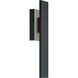 Tru LED 36 inch Black Outdoor Sconce