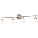 Pearl 4 Light 32 inch Satin Nickel Vanity Light Wall Light