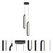Sienna LED 5 inch Black Pendant Ceiling Light in 2, 13 in