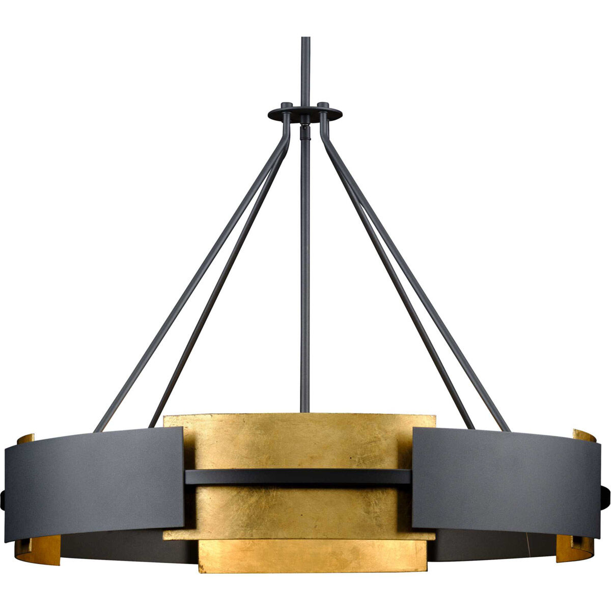 Lowery 6 Light 31.75 inch Textured Black Pendant Ceiling Light, Design Series