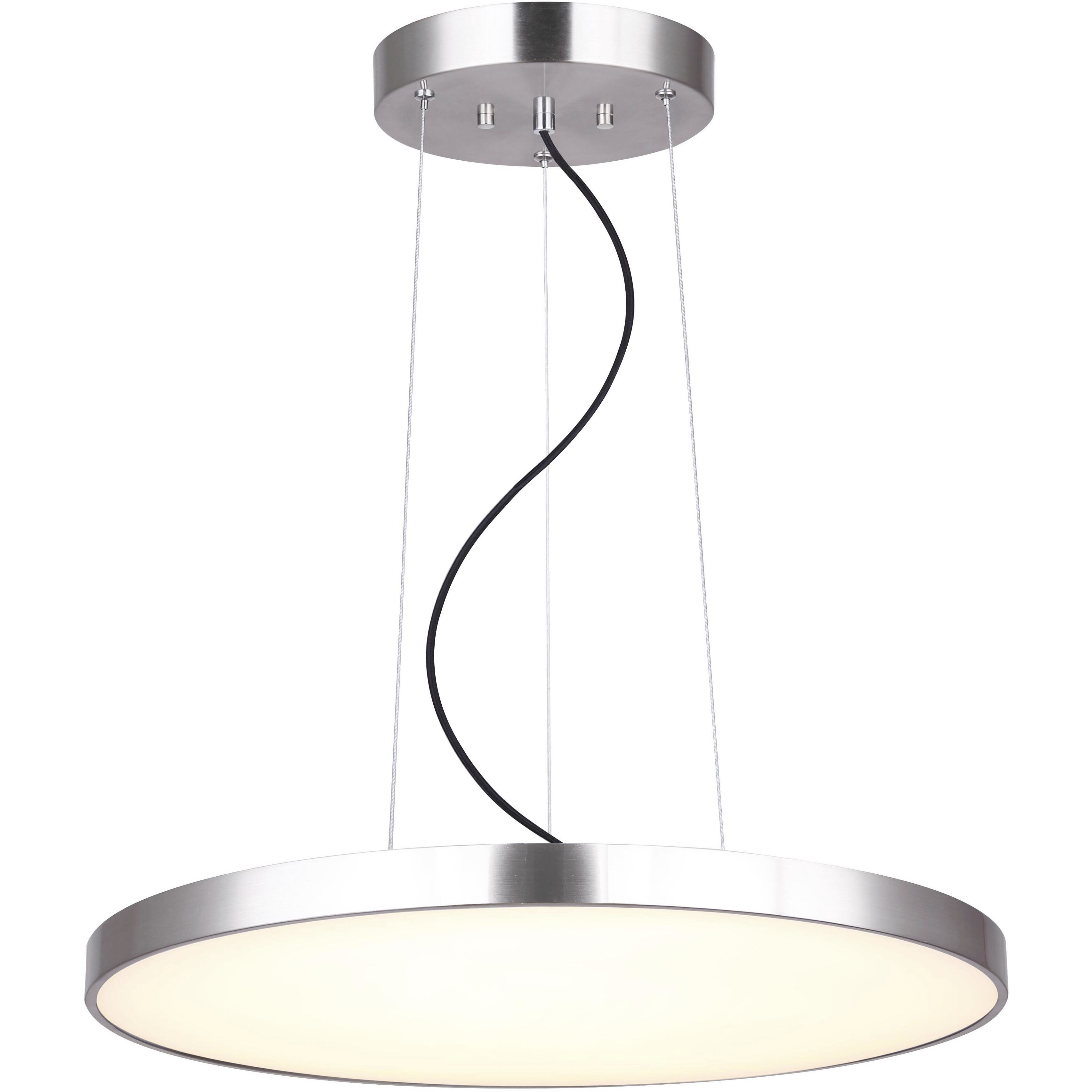 Lenox LED 23.63 inch Brushed Nickel Chandelier Ceiling Light