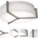 Apex 2 Light 14.25 inch Weathered Grey Flush Mount Ceiling Light in Linen White
