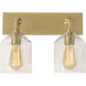 William 2 Light 15 inch Satin Brass Bath Vanity Wall Light