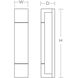 Post LED 4 inch Satin Nickel and Dark Grey ADA Sconce Wall Light