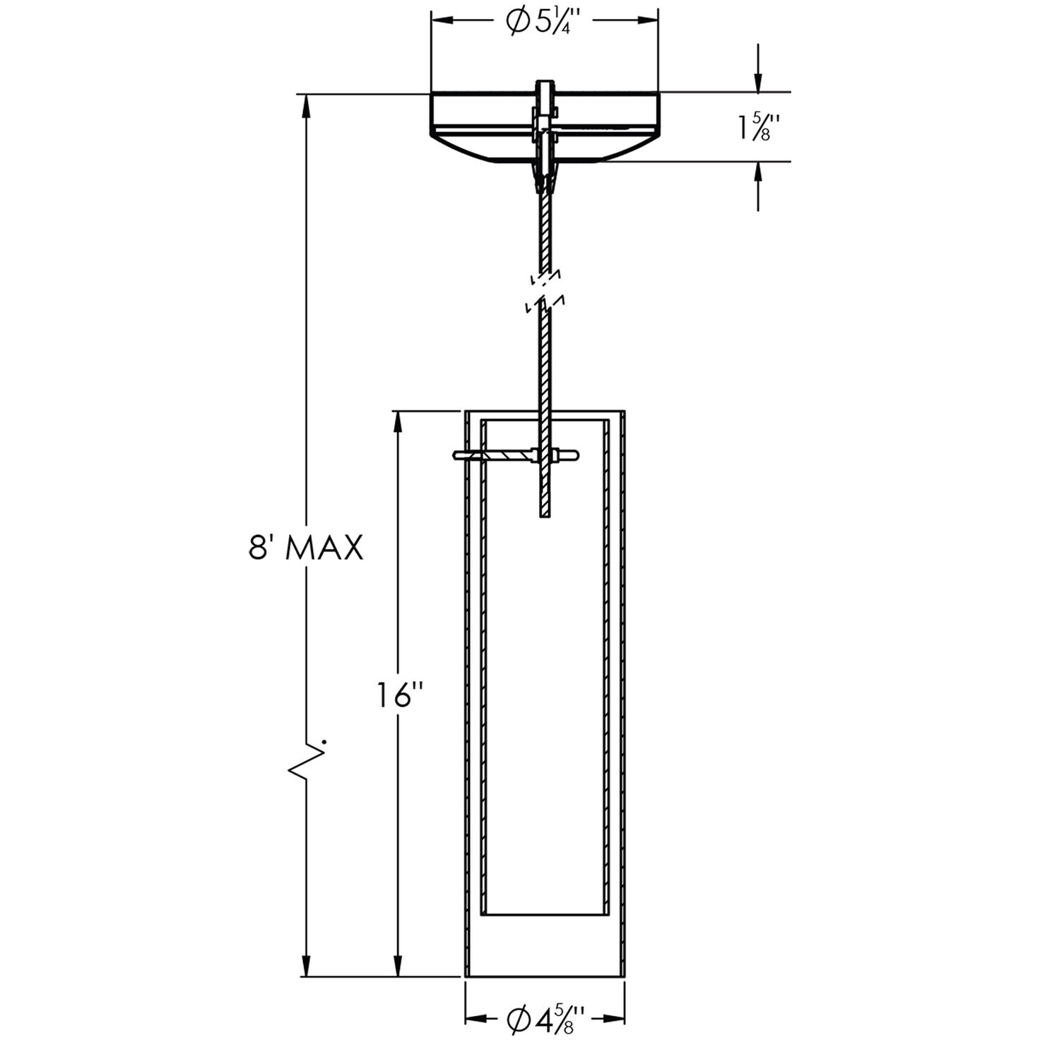 View LED 5 inch Satin Nickel Pendant Ceiling Light