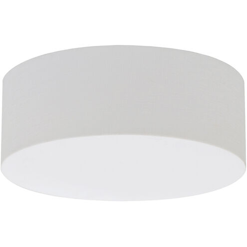 Anton 1 Light 15 inch Linen White Flush Mount Ceiling Light