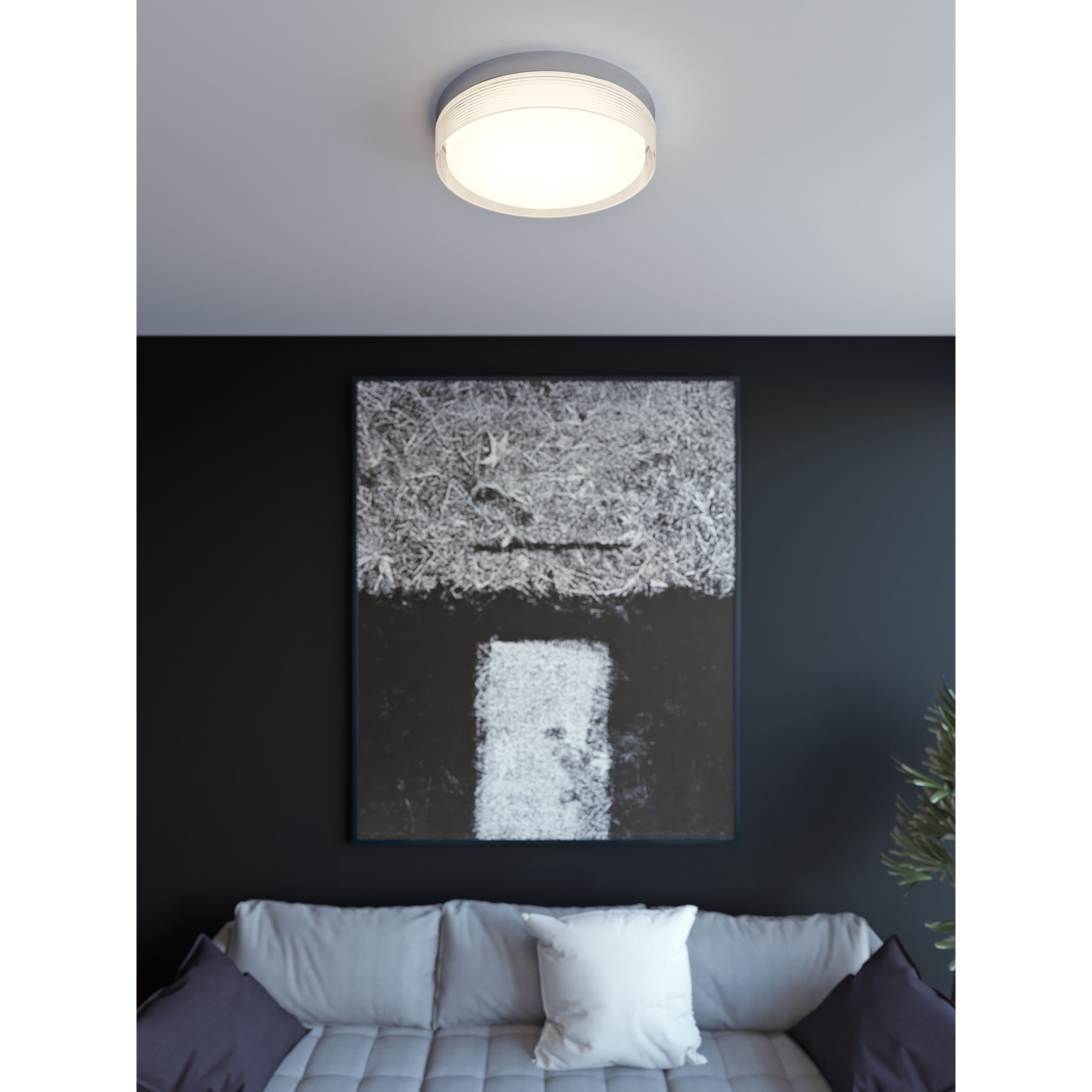 Tribeca LED Satin Nickel Flush Mount Ceiling Light