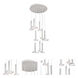 Luna LED 24 inch White Nonuple Round Pendant Ceiling Light