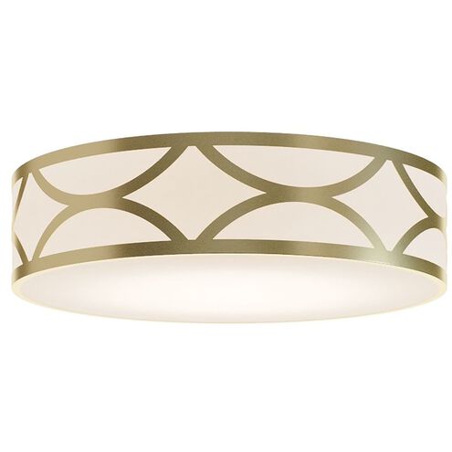 Lake LED 20 inch Gold Flush Mount Ceiling Light in Incandescent