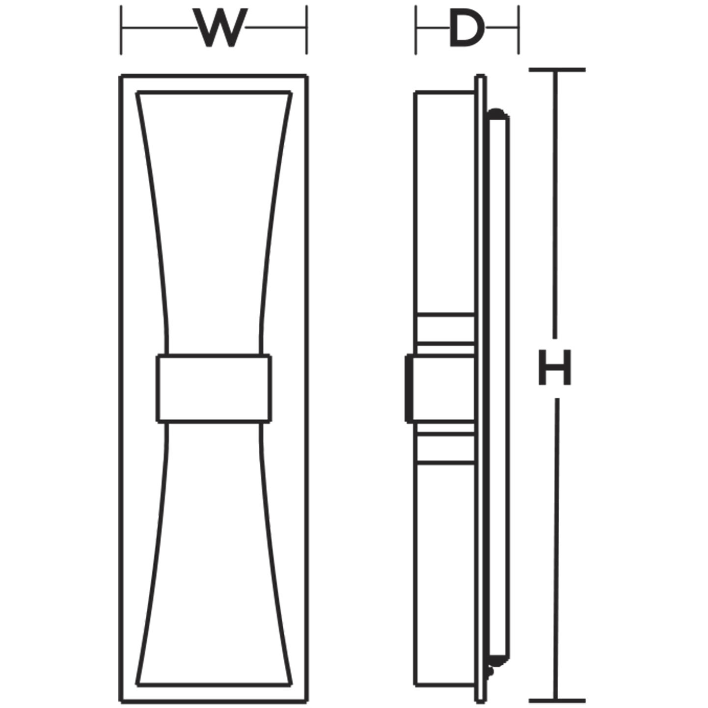 Aberdeen LED 6 inch Weather Grey ADA Sconce Wall Light