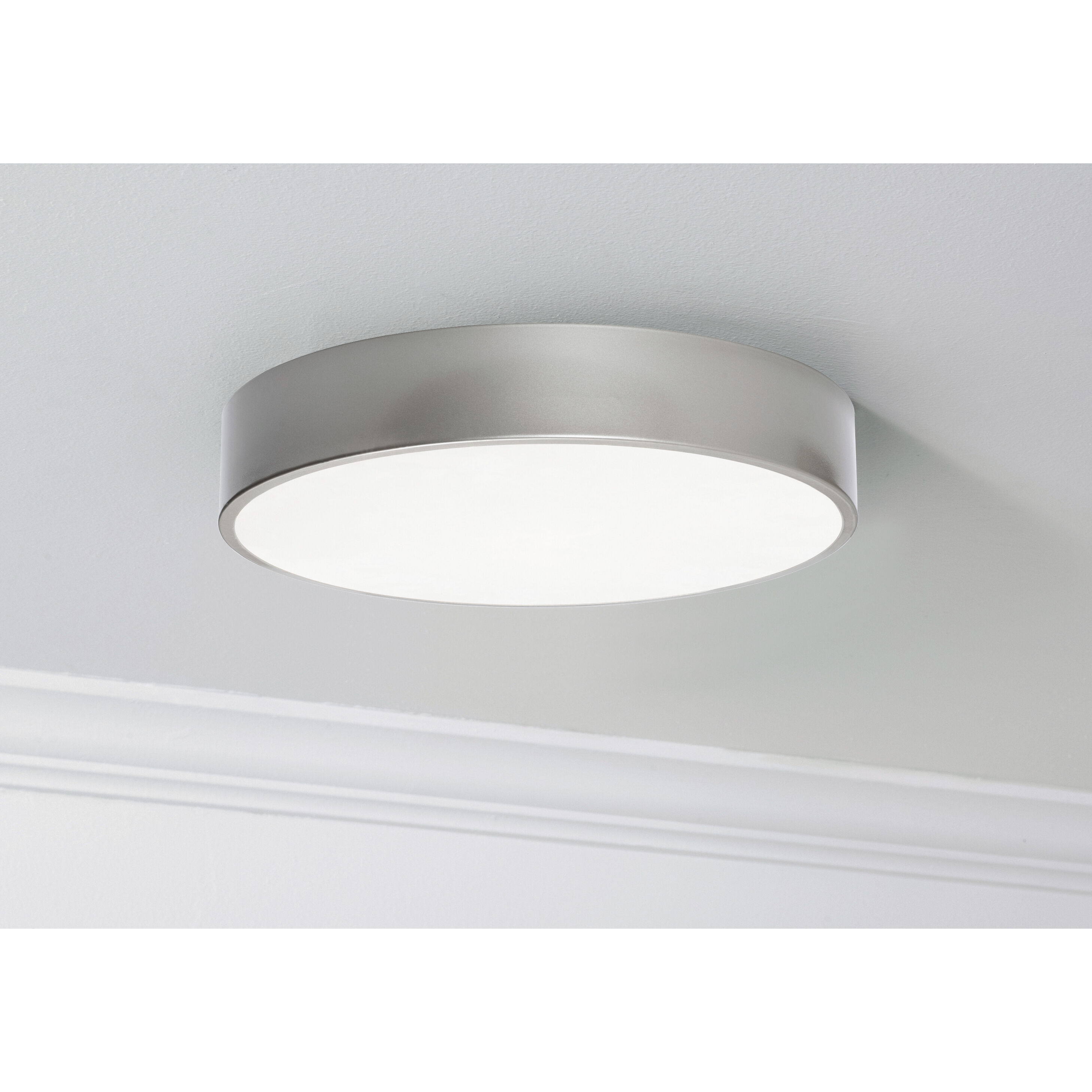 Bailey LED 14 inch Satin Nickel Flush Mount Ceiling Light
