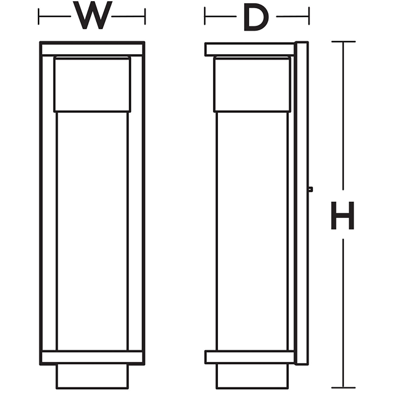 Vasari LED 11.75 inch Black Outdoor Sconce in 12 in