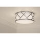 Haven 3 Light 17 inch Satin Nickel Flush Mount Ceiling Light