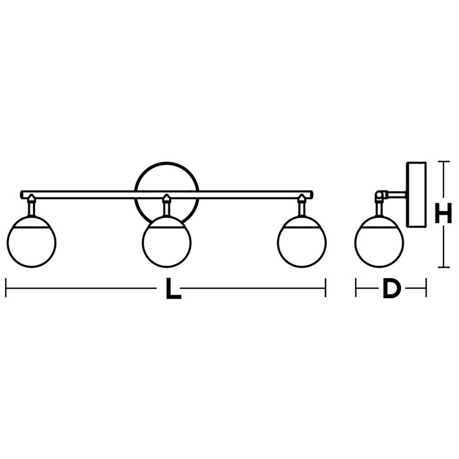 Pearl 3 Light 24 inch Satin Brass Vanity Light Wall Light