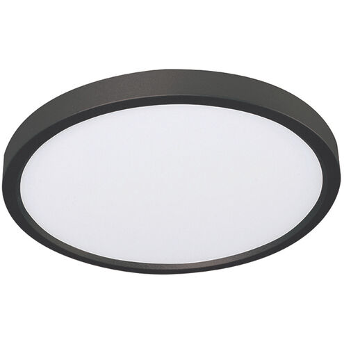 Edge Round 1 Light 12 inch Black Flush Mount Ceiling Light