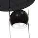 Roxy 5 Light 24 inch Black Quintuple Round Pendant Ceiling Light