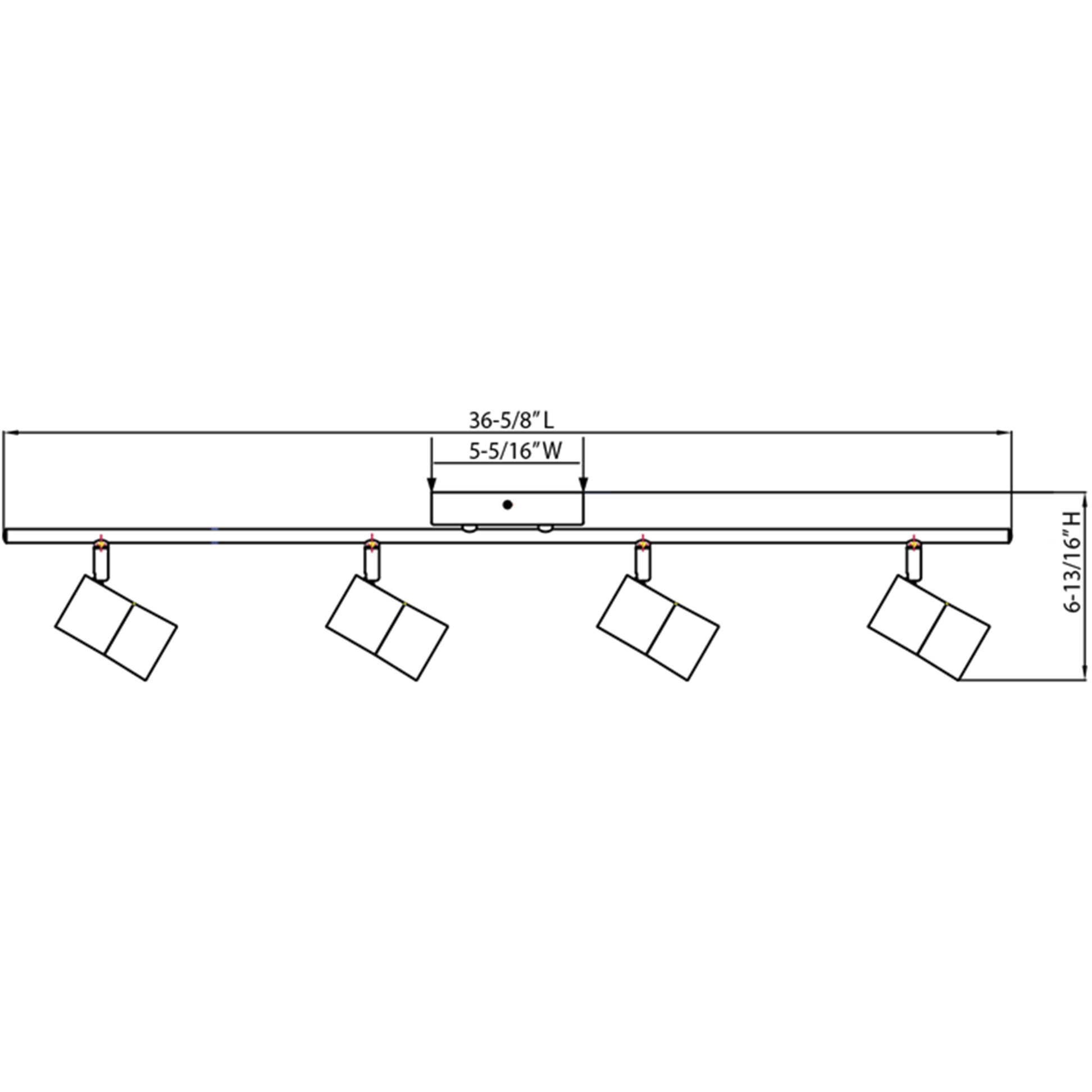 Metro 1 Light 120V Satin Nickel Fixed Rail Ceiling Light