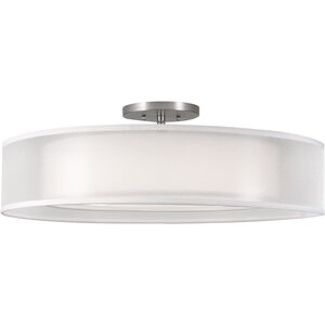 Cortez LED 30 inch Satin Nickel Semi-Flush Mount Ceiling Light
