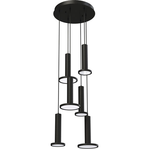 Luna LED 18 inch Black Hextuple Round Pendant Ceiling Light