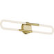 Adel LED 24 inch Light Antique Brass Vanity Light Wall Light