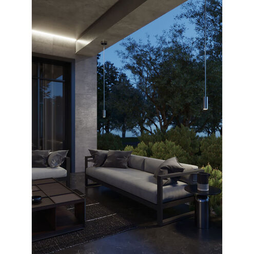 Beverly LED 5.91 inch Satin Nickel Outdoor Pendant