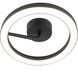 One LED 18 inch Black Flush Mount Ceiling Light
