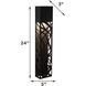 Inez 1 Light 24 inch Black Outdoor Wall Sconce