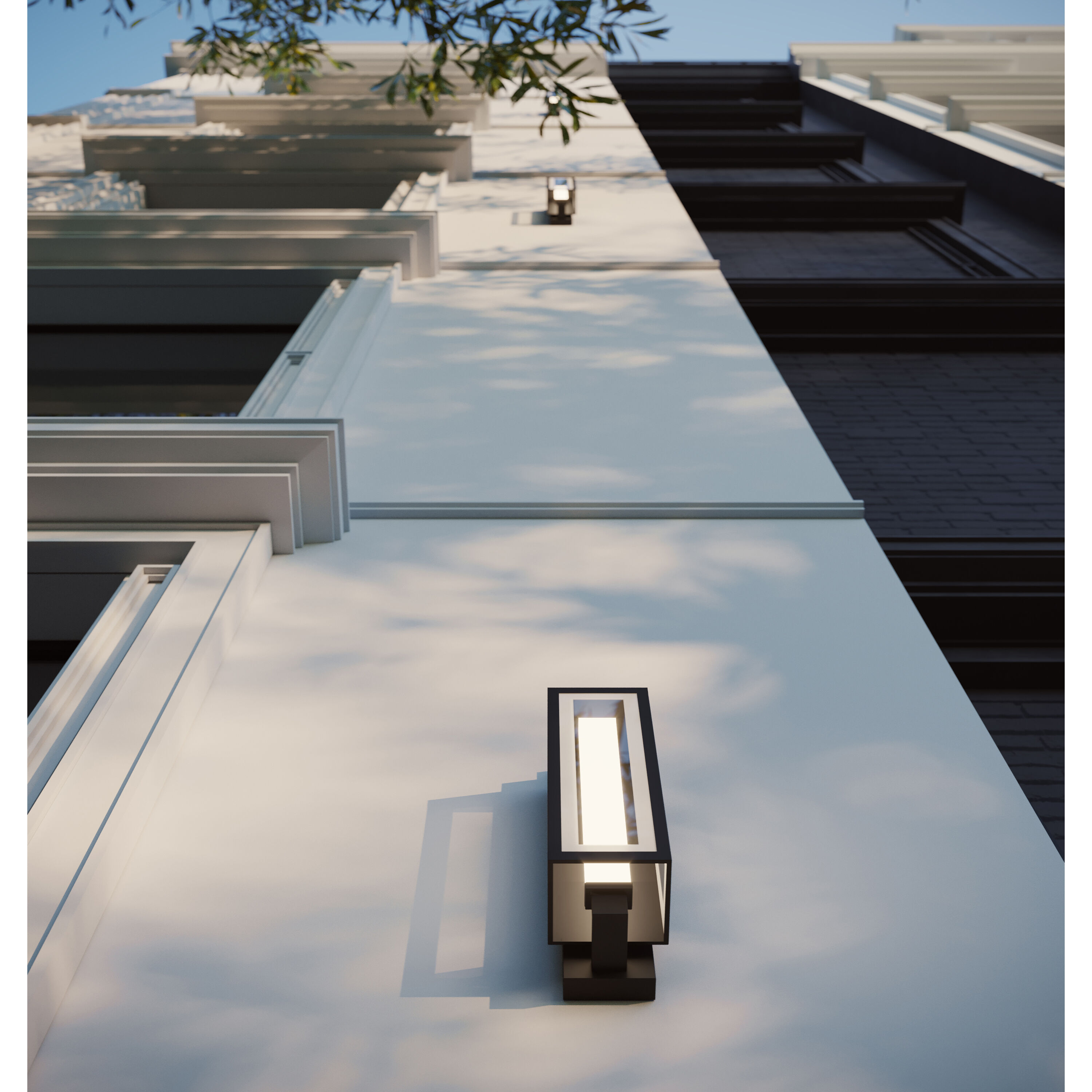 Blake LED 24 inch Black Outdoor Sconce