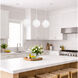 Cleo 3 Light 36 inch White Multi Pendant Ceiling Light