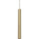 Eli LED 1 inch Satin Brass Pendant Ceiling Light