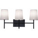 Rose LED 22 inch Black Vanity Light Wall Light