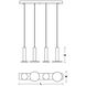 Luna LED 36 inch Black Quadruple Linear Pendant Ceiling Light